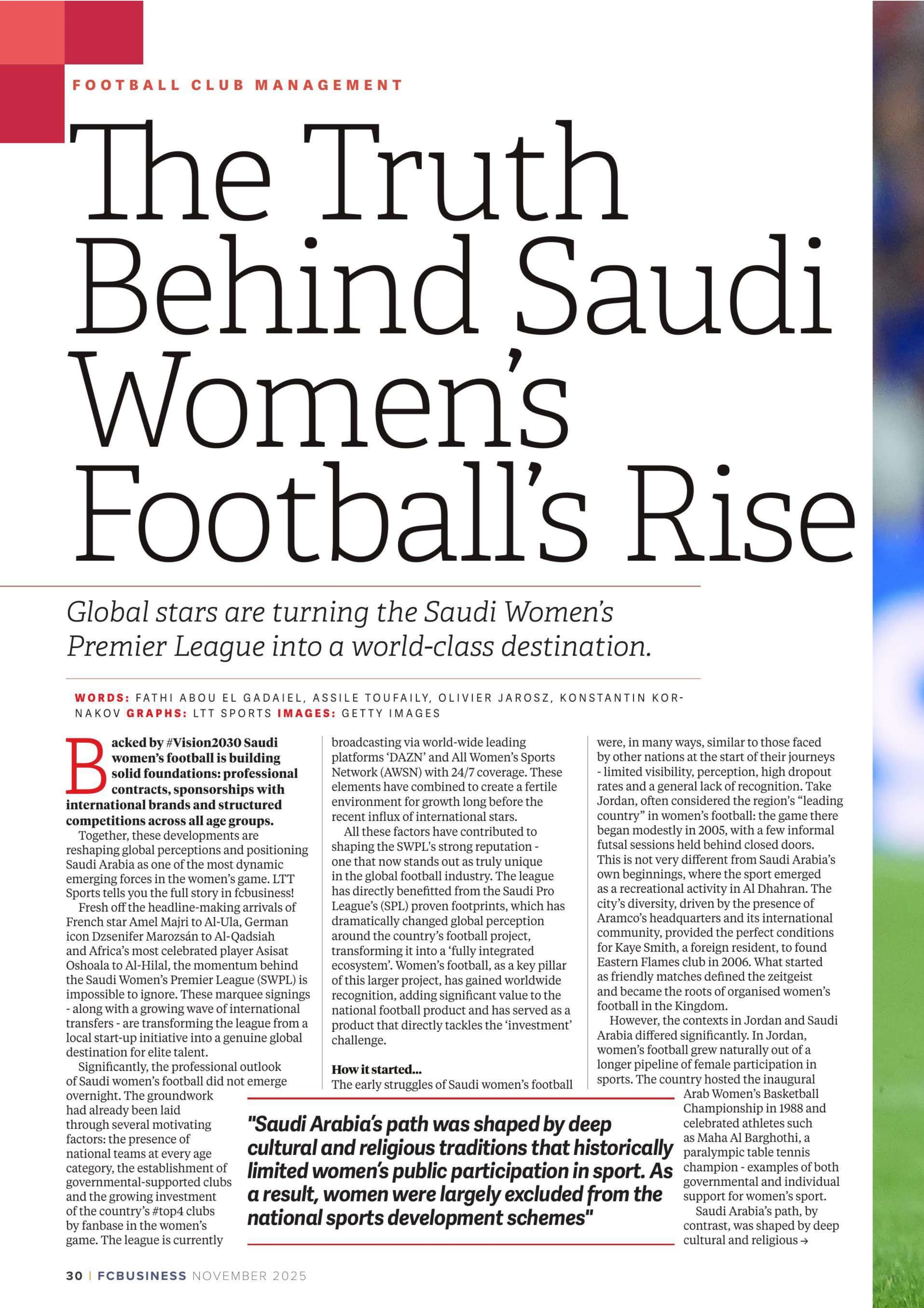 The Truth Behind Saudi Women's Footballs Rise